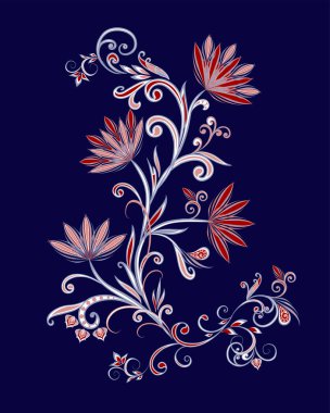 Fantastik buket. Arka planda etnik geleneksel tarzı.