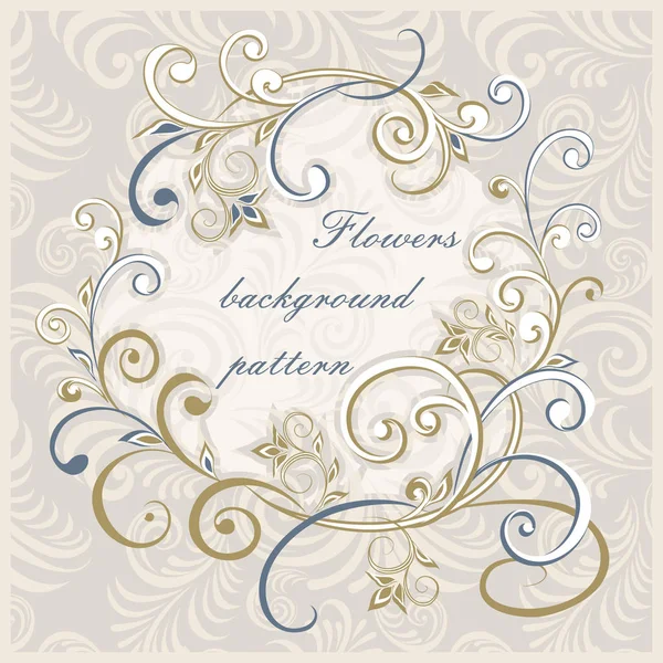 Abstract Vintage Patroon Met Decoratieve Bloemen Bladeren Paisley Patroon Oosterse — Stockvector