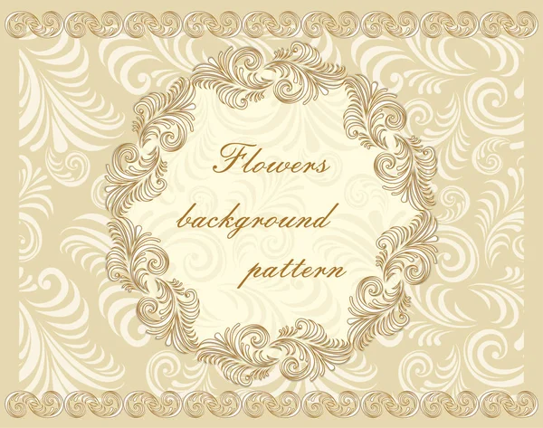Abstract Vintage Patroon Met Decoratieve Bloemen Bladeren Paisley Patroon Oosterse — Stockvector
