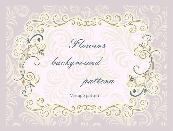 Abstract Vintage Patroon Met Decoratieve Bloemen Bladeren Paisley Patroon Oosterse — Stockvector