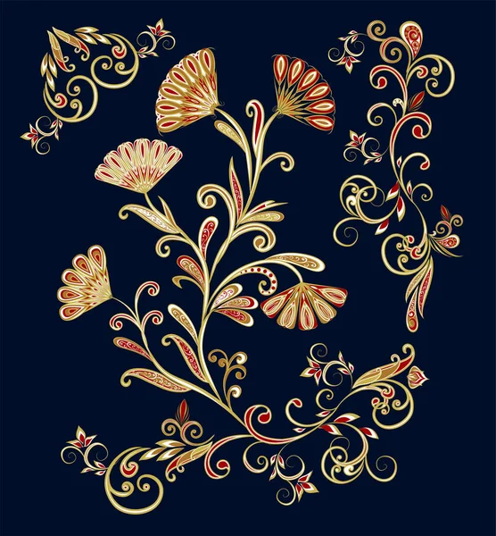 Fantastik buket. Arka planda etnik geleneksel tarzı.