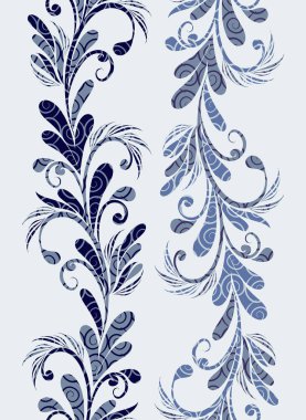 Kusursuz klasik sınırlar. Geleneksel Doğu tarzı, süs çiçekleri. Tasarım kartı, davetiye, broşür, kitap, dergi için süs eşyası.