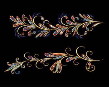 Fantastik buket. Arka planda etnik geleneksel tarzı.