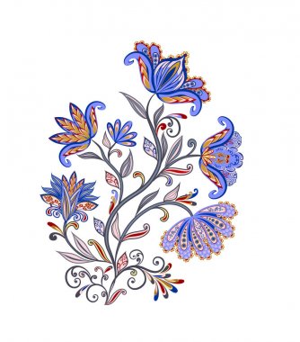 Fantastik buket. Arka planda etnik geleneksel tarzı.