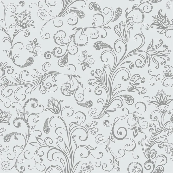 Modèle Vintage Abstrait Avec Fleurs Décoratives Feuilles Motif Paisley Dans — Image vectorielle