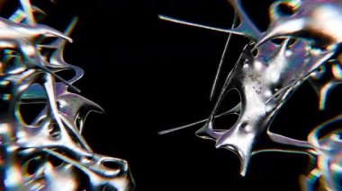 Wavy Chrometype fütüristik y2k döngüsü tasarımı Arkaplan