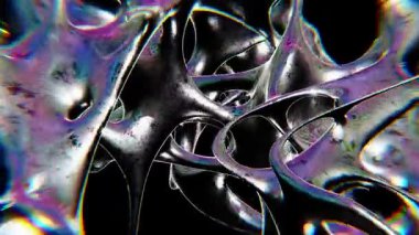 Curved Chrometype fütüristik y2k döngüleme tasarım elemanının dizaynı