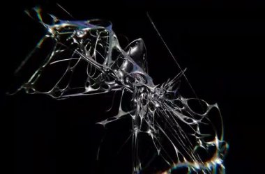 Typographic Chrometype fütüristik y2k döngüsü tasarımı Arkaplan