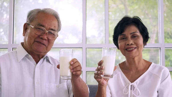 Asiático Anciano Pareja Pasando Tiempo Juntos Casa —  Fotos de Stock