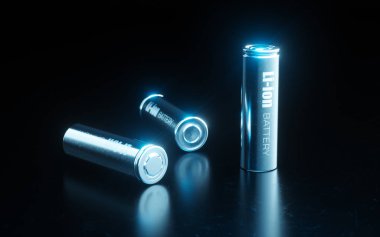 Modern metal lityum iyon pil hücresi konseptini kapatın