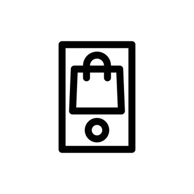 alışveriş simgesi vektör illüstrasyonu