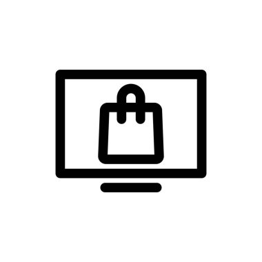 alışveriş simgesi vektör illüstrasyonu