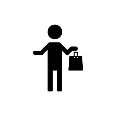 alışveriş simgesi vektör illüstrasyonu