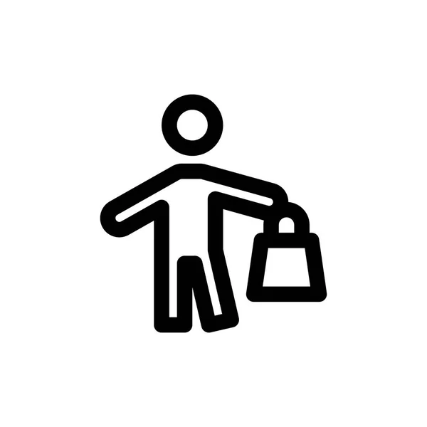 Icône Shopping Illustration Vectorielle — Image vectorielle