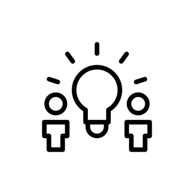 Beyin Fırtınası Simgesi Vektör İllüstrasyonu