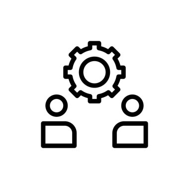 Takım çalışması simgesi vektör illüstrasyonu