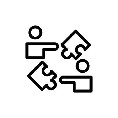 Takım çalışması simgesi vektör illüstrasyonu