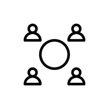 Takım çalışması simgesi vektör illüstrasyonu