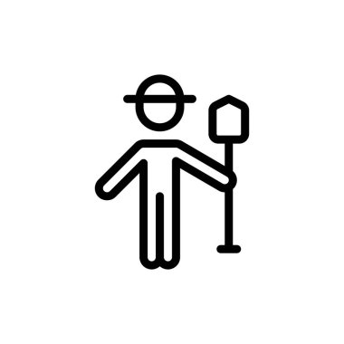 çiftçi ikonu vektör illüstrasyonu