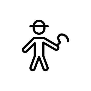 çiftçi ikonu vektör illüstrasyonu