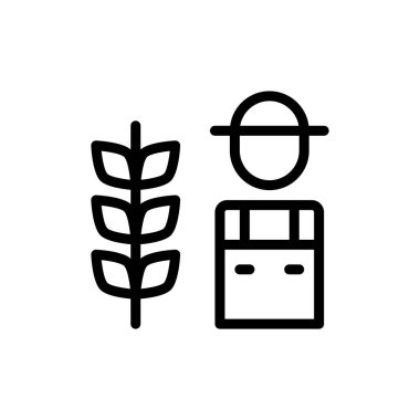 çiftçi ikonu vektör illüstrasyonu