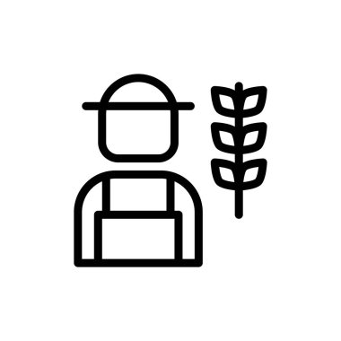 çiftçi ikonu vektör illüstrasyonu