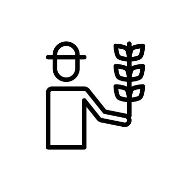 çiftçi ikonu vektör illüstrasyonu