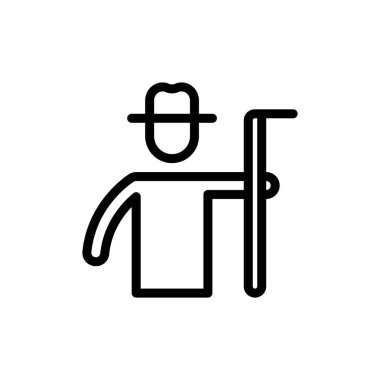 çiftçi ikonu vektör illüstrasyonu