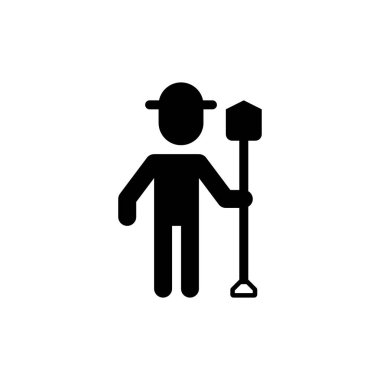 çiftçi ikonu vektör illüstrasyonu