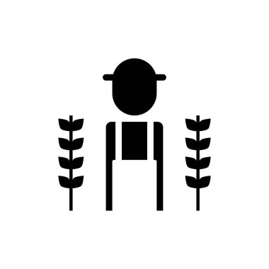 çiftçi ikonu vektör illüstrasyonu