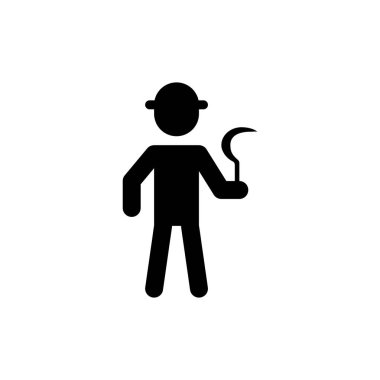 çiftçi ikonu vektör illüstrasyonu