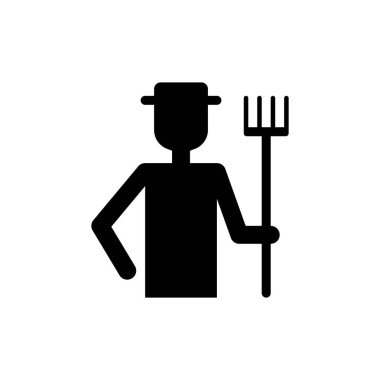 çiftçi ikonu vektör illüstrasyonu