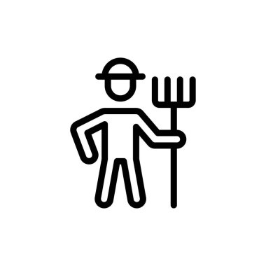 çiftçi ikonu vektör illüstrasyonu