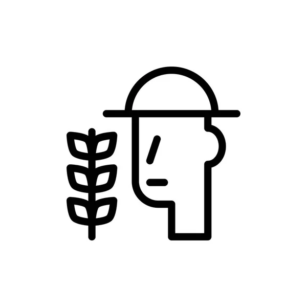 Icono Agricultor Vector Ilustración — Vector de stock