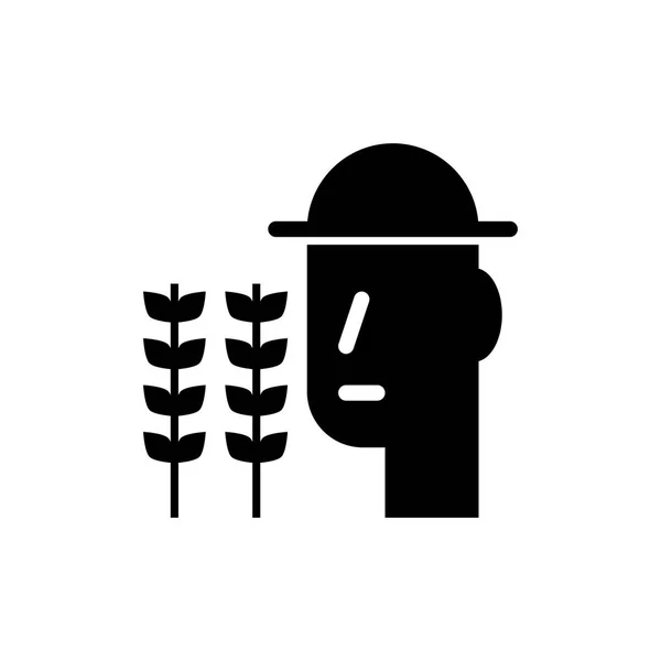 Icono Agricultor Vector Ilustración — Archivo Imágenes Vectoriales