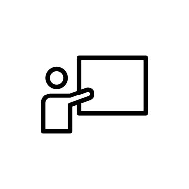 öğretmen simgesi vektör illüstrasyonu