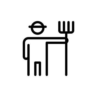 çiftçi ikonu vektör illüstrasyonu