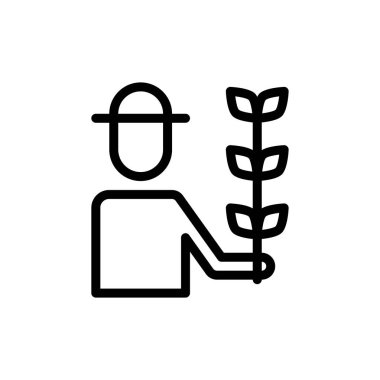 çiftçi ikonu vektör illüstrasyonu