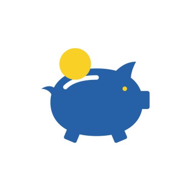 domuz kumbarası ikon vektör çizimi