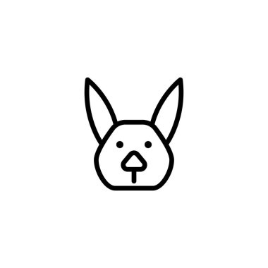 Tavşan simgesi vektör illüstrasyonu