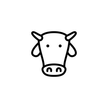 inek simgesi vektör illüstrasyonu