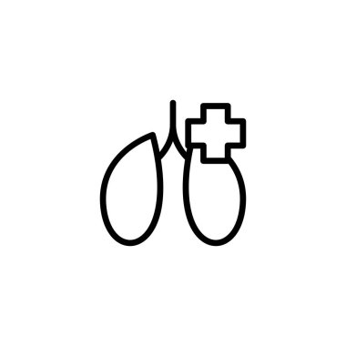 Lung Simge Vektör İllüstrasyonu
