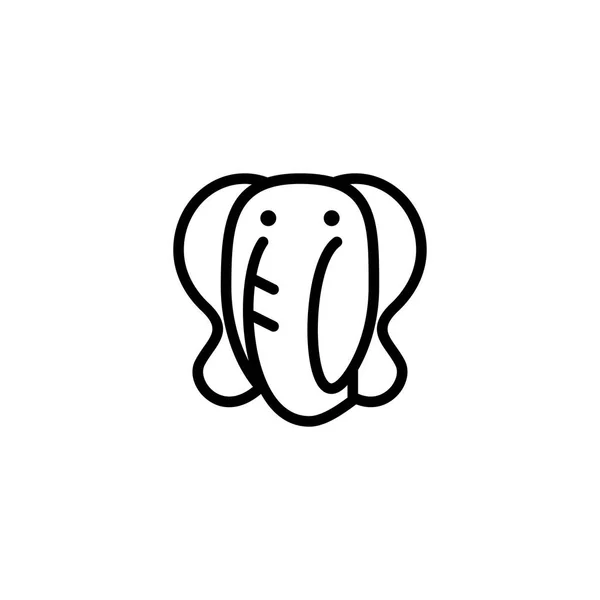 Ilustração Vetor Ícone Elefante —  Vetores de Stock
