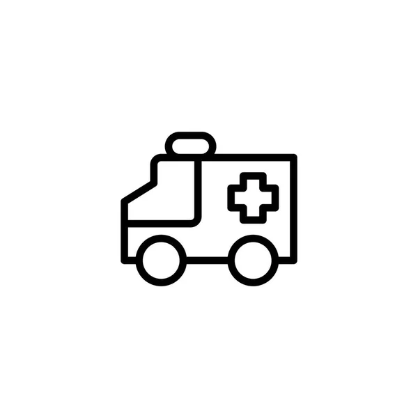 Ilustrasi Vektor Ikon Ambulans - Stok Vektor