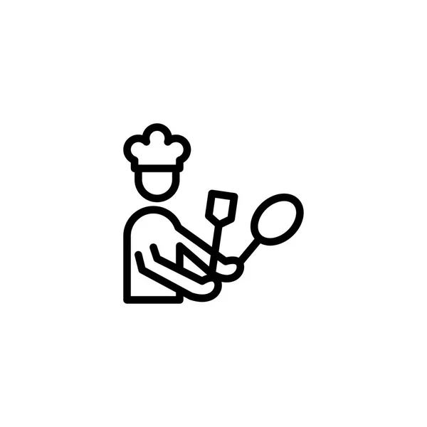 Cocinero Icono Vector Ilustración — Vector de stock