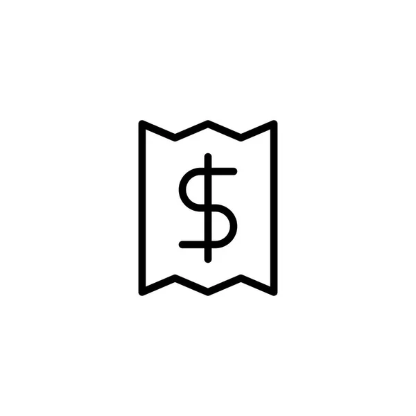 Icono Bill Vector Ilustración — Vector de stock
