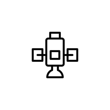 uydu simgesi vektör illüstrasyonu