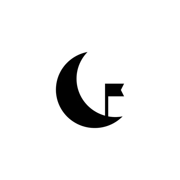 Moon Landing Icon Vector — Stock Vector