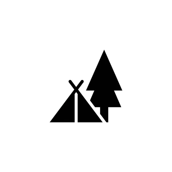 Camping Ikon Vektor Illustration — Stock vektor