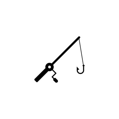 balıkçılık simgesi vektör illüstrasyonu